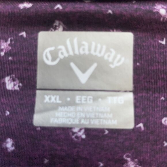 Callaway Swing Tech Men's XXL Purple Hard Rock Punta Cana Golf Shirt - Picture 4 of 7